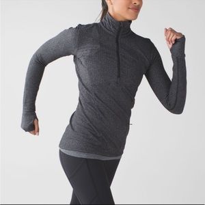 lululemon athletica Heathered Charcoal Half-Zip Pullover